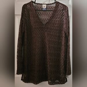 Faded Glory Swimwear Loose Knit Cover Up